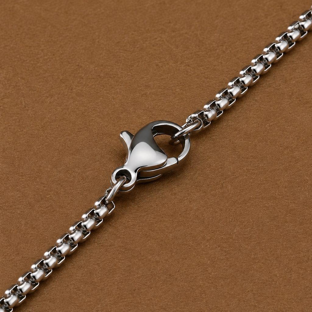 Black Square Pendant Necklace