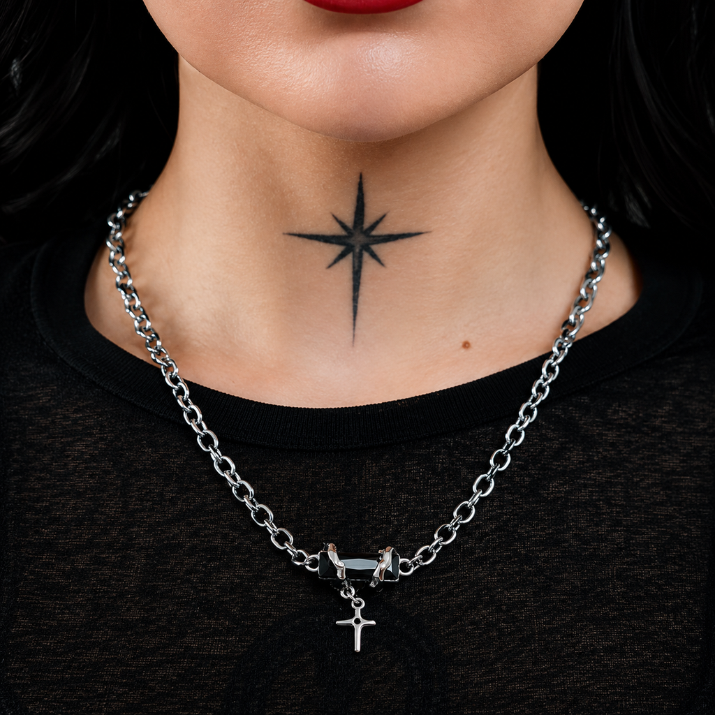 Rugged Black Locked Chain