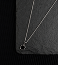 ZOSMIC Black Square Pendant Necklace