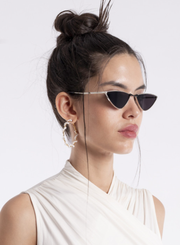 Retro Grey Cat Eye Sunglasses