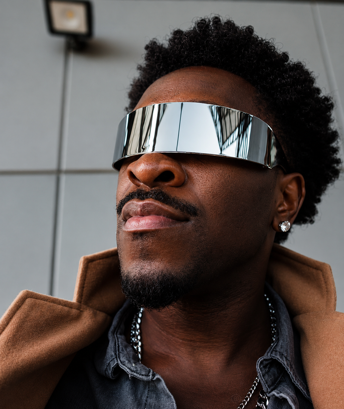 Metallic Grey Space Sunglasses