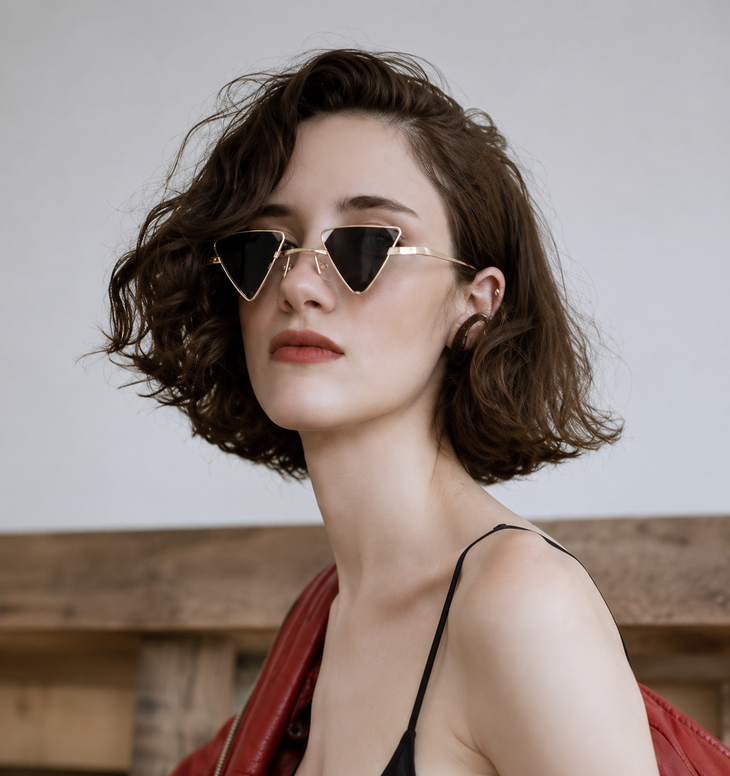 Retro Golden Cat Eye Sunglasses