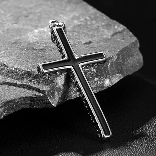 ZOSMIC Black Jesus Cross Necklace