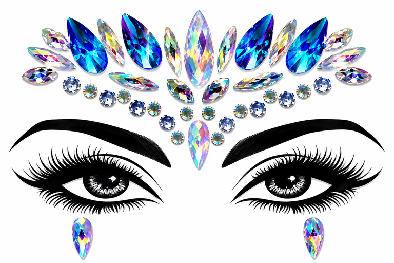 Rhinestone Face Decoration Jewelry Stickers