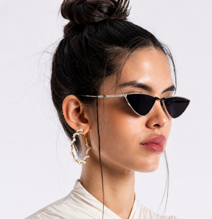 Retro Grey Cat Eye Sunglasses
