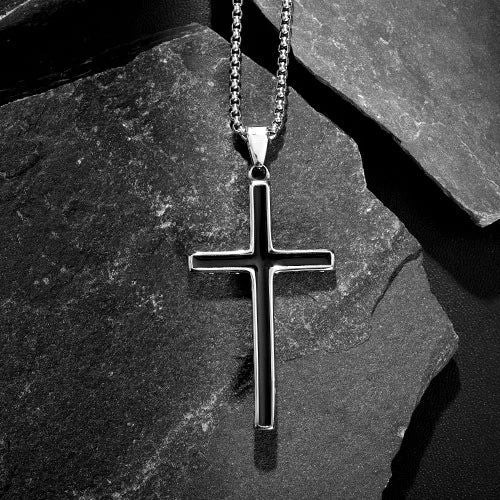 ZOSMIC Black Jesus Cross Necklace