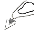 ZOSMIC Double Triangle Pendant Necklace