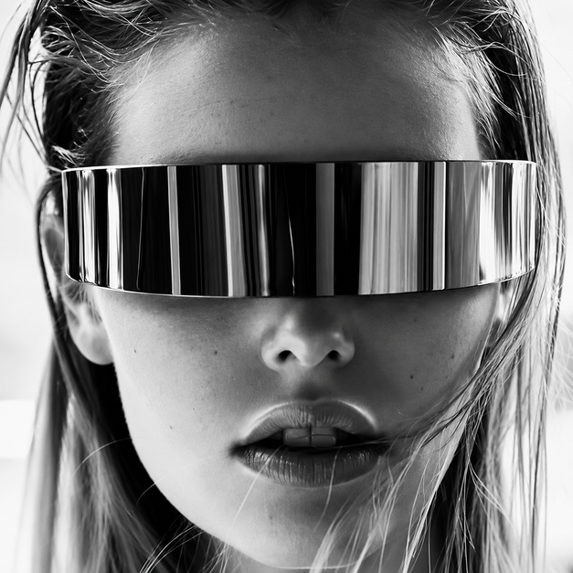 Metallic Grey Space Sunglasses