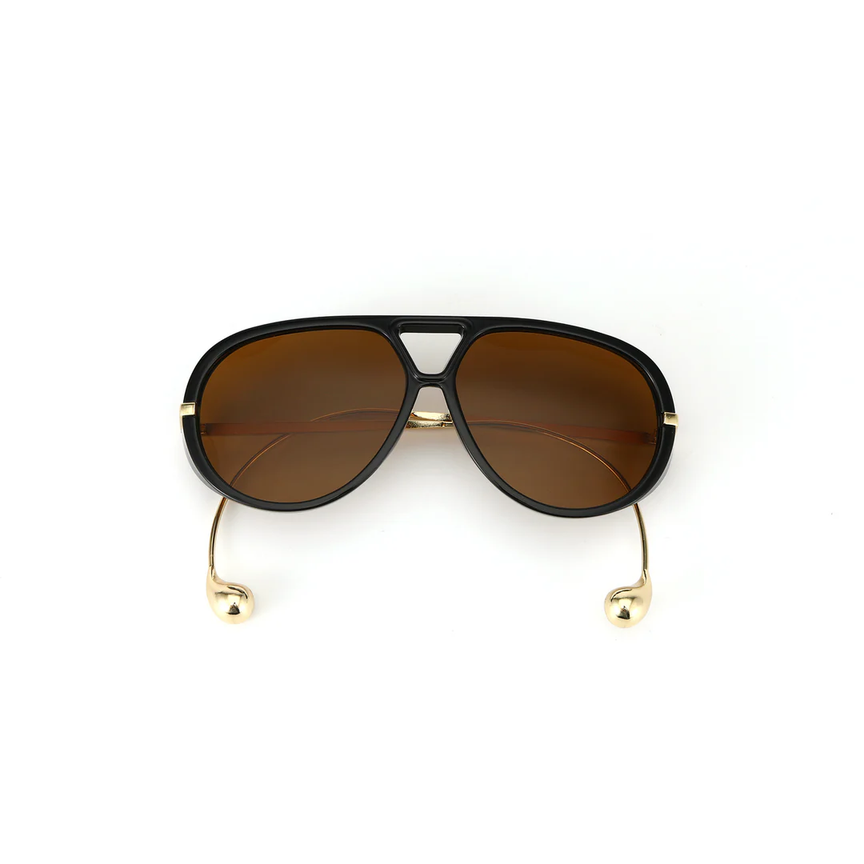 Retro Double Bridge Pilot Sunglasses