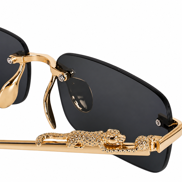 Leopard Rimless Sunglasses