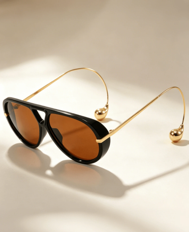 Retro Double Bridge Pilot Sunglasses