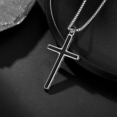 ZOSMIC Black Jesus Cross Necklace