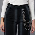 3 Layer Jeans Biker Chain