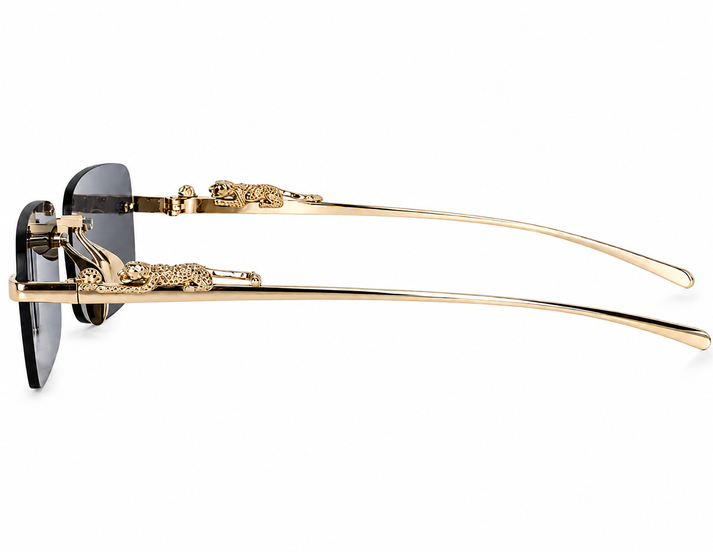 Leopard Rimless Sunglasses