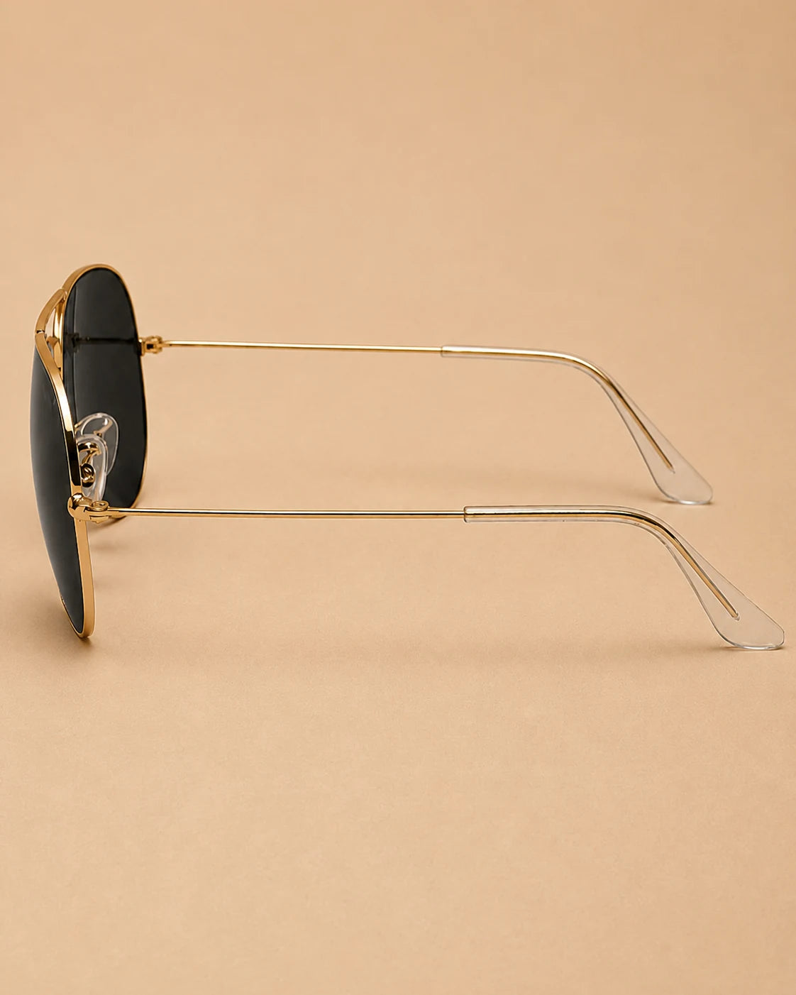 Golden Black Aviator Sunglasses