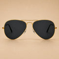 Golden Black Aviator Sunglasses