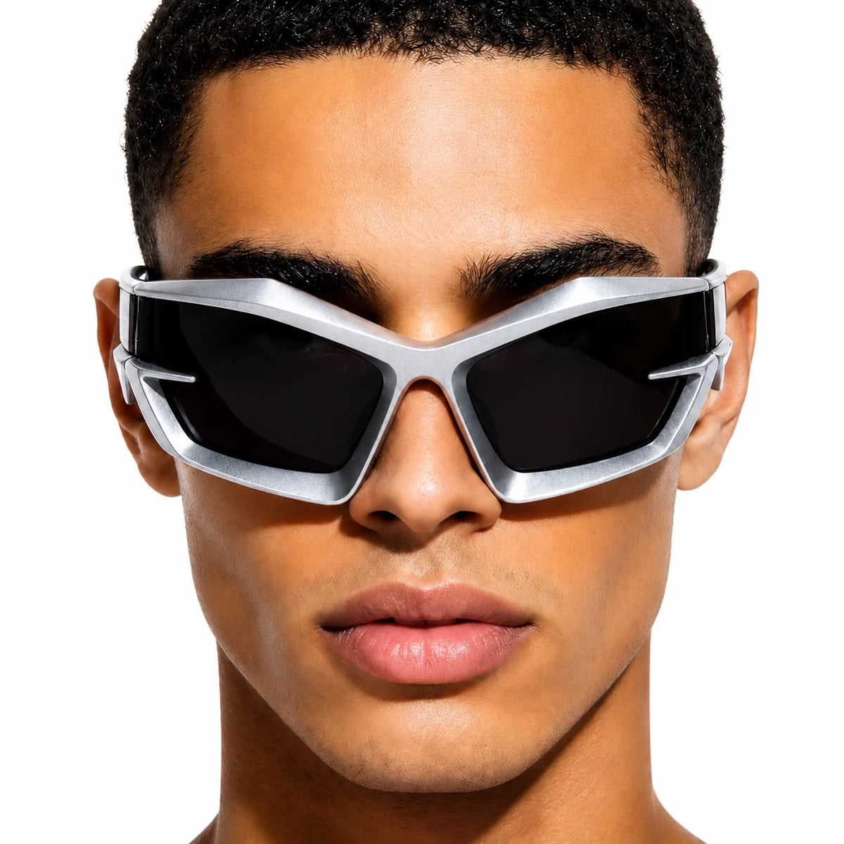 White Wraparound Sunglasses