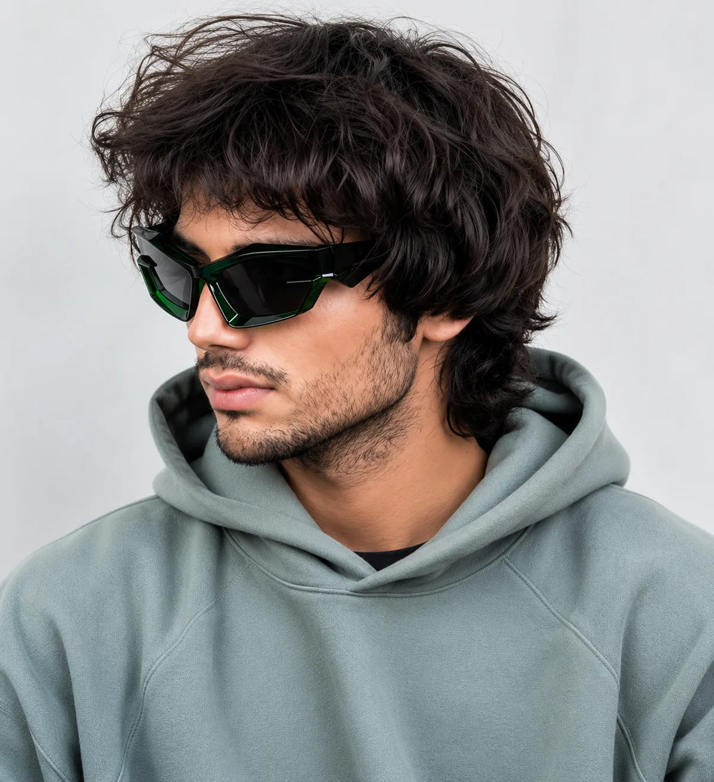 Green Wraparound sunglasses