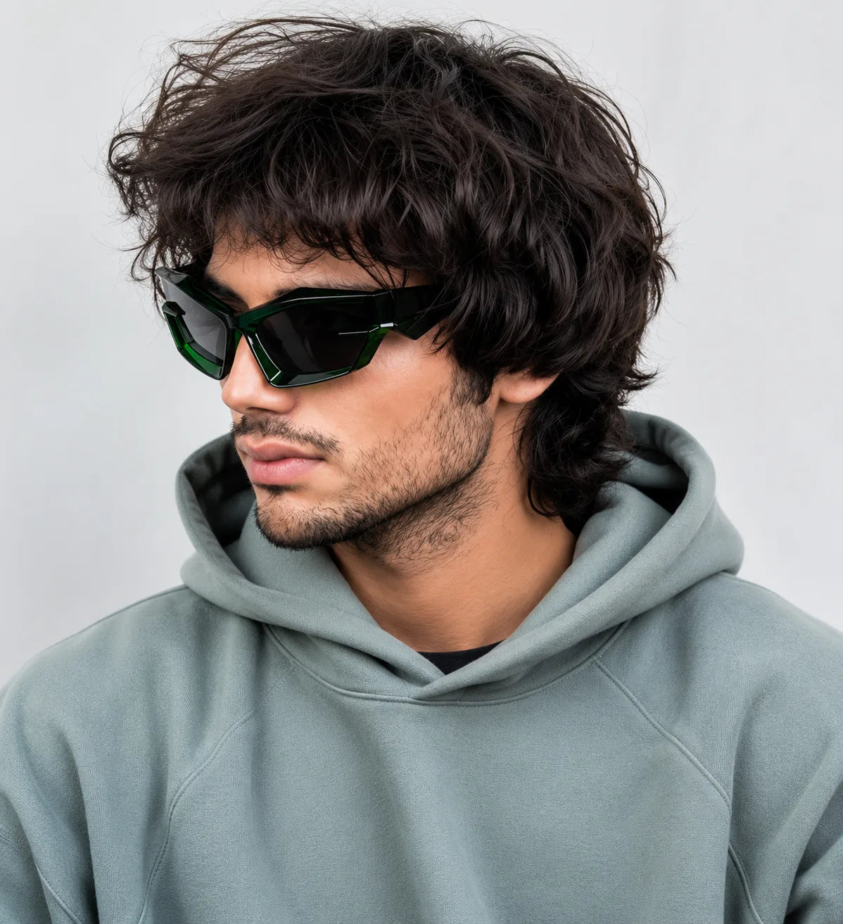 Green Wraparound sunglasses