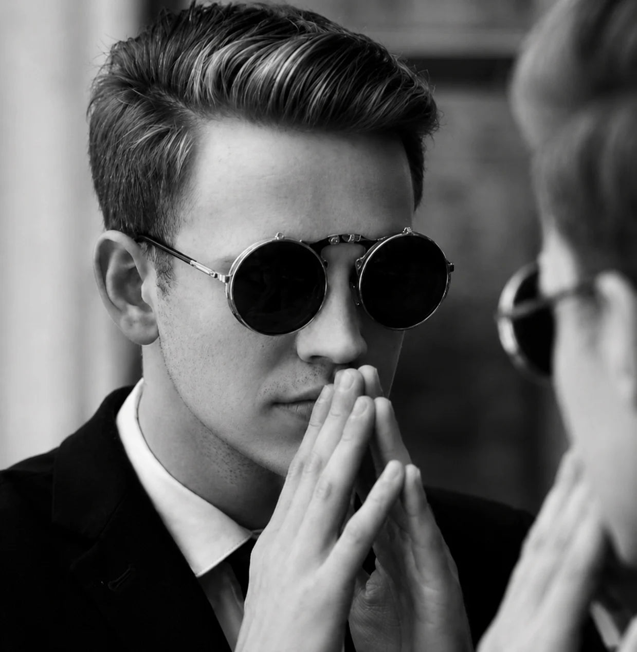 Round Flip-up sunglasses