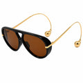 Finland Orange Oversize Aviator Sunglasses