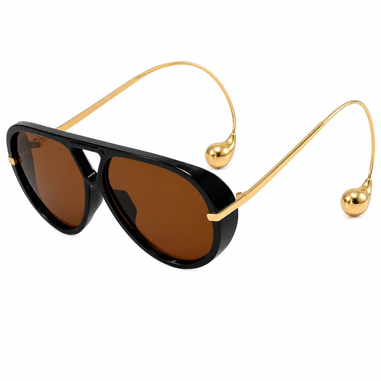 Finland Orange Oversize Aviator Sunglasses