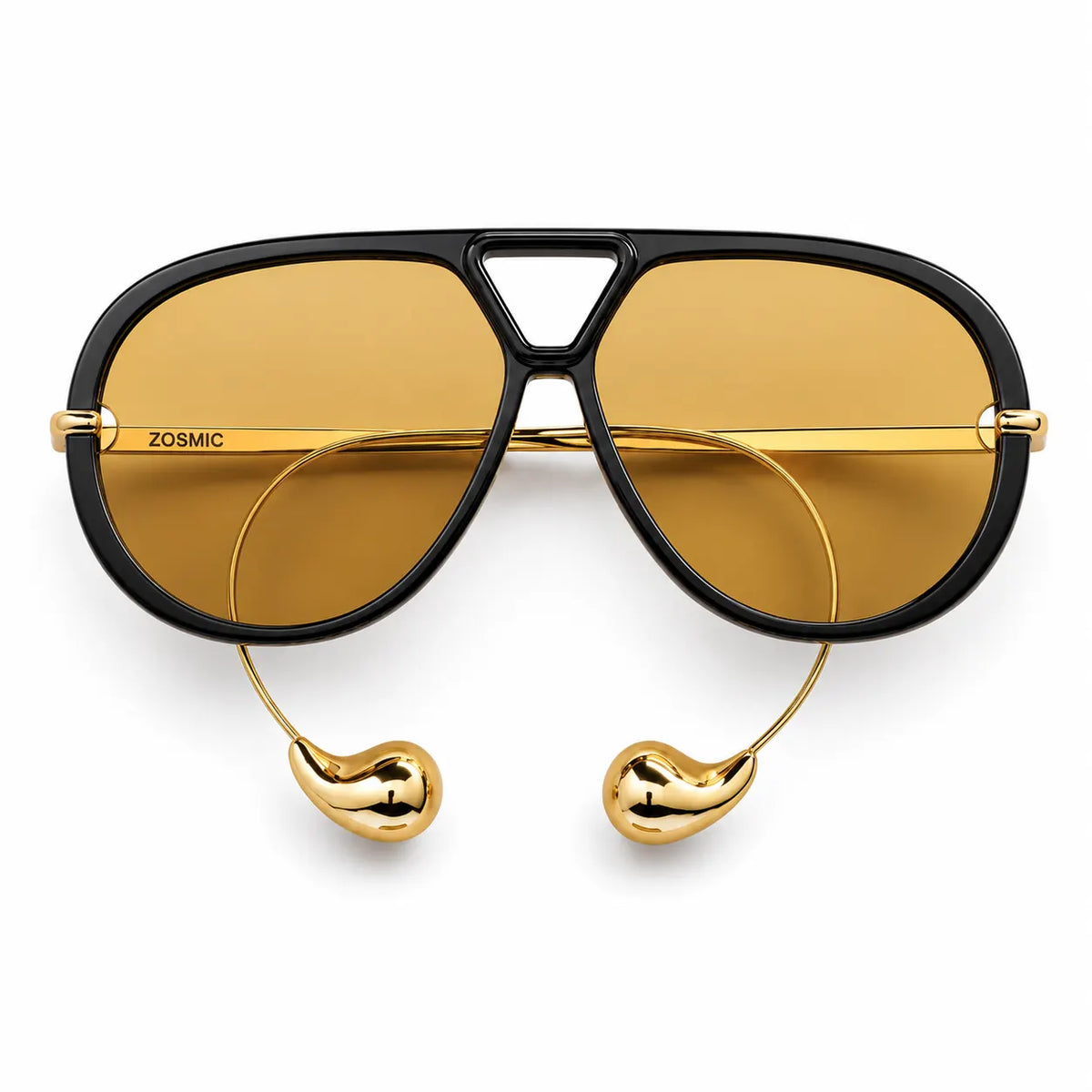 Finland Orange Oversize Aviator Sunglasses