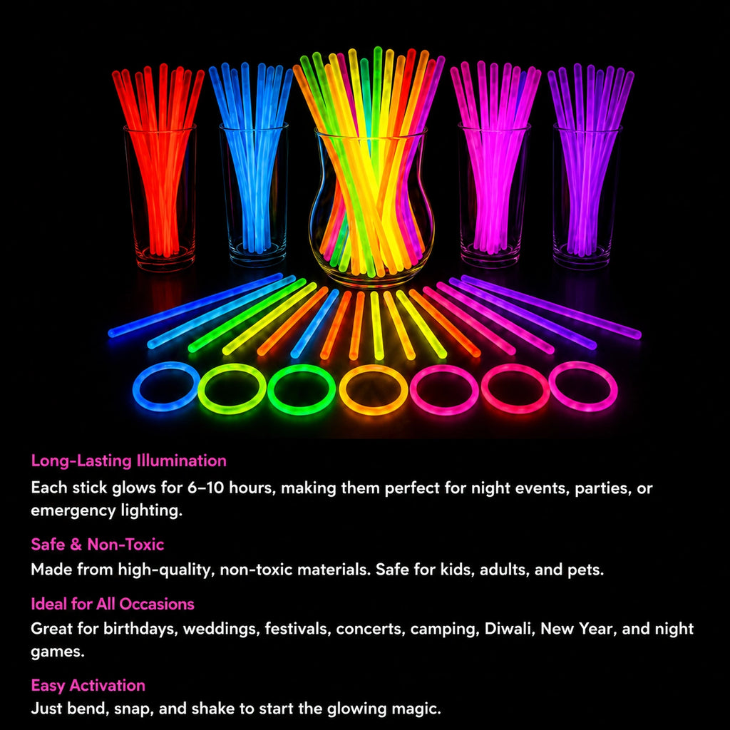 Bright Wow Sticks- Pack Of 100