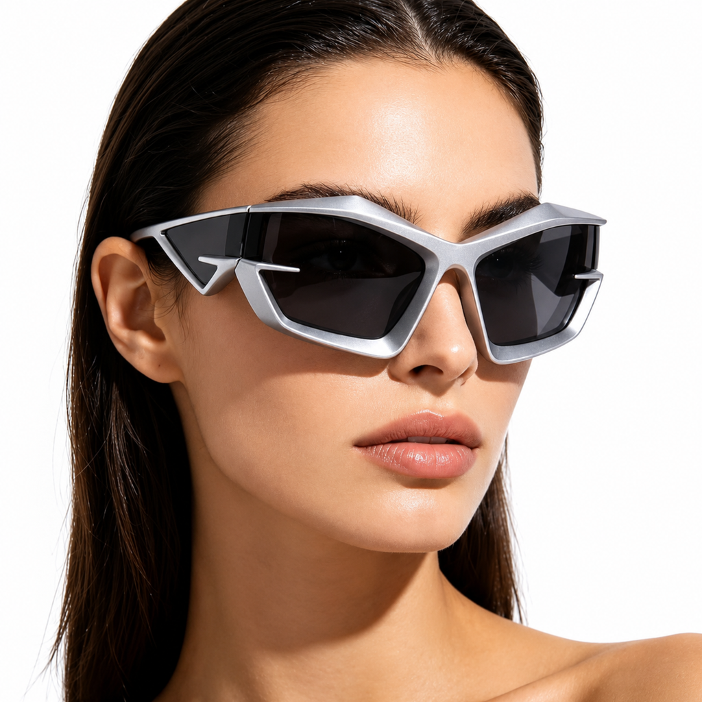 White Wraparound Sunglasses
