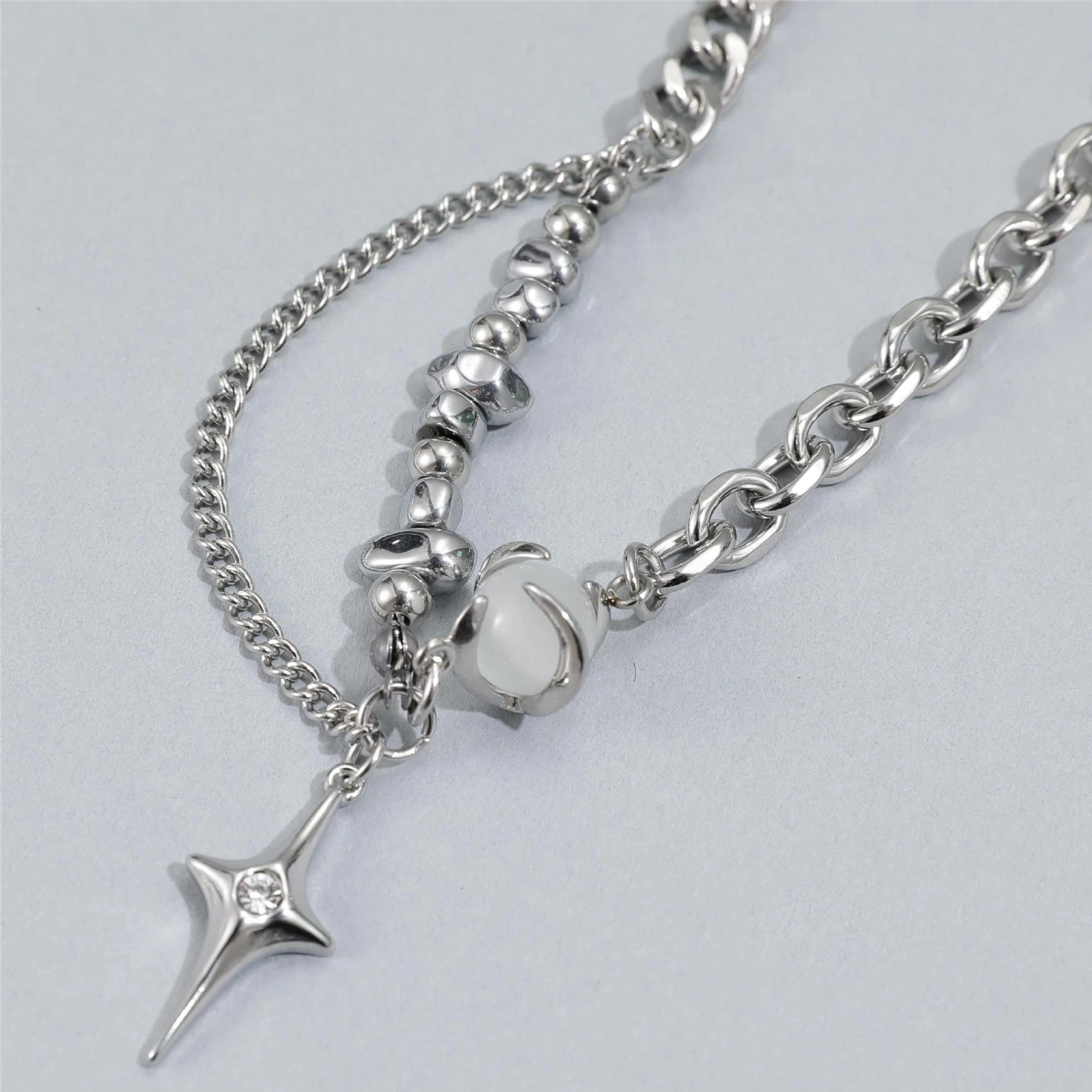 Techno Star Punk Pendant Necklace