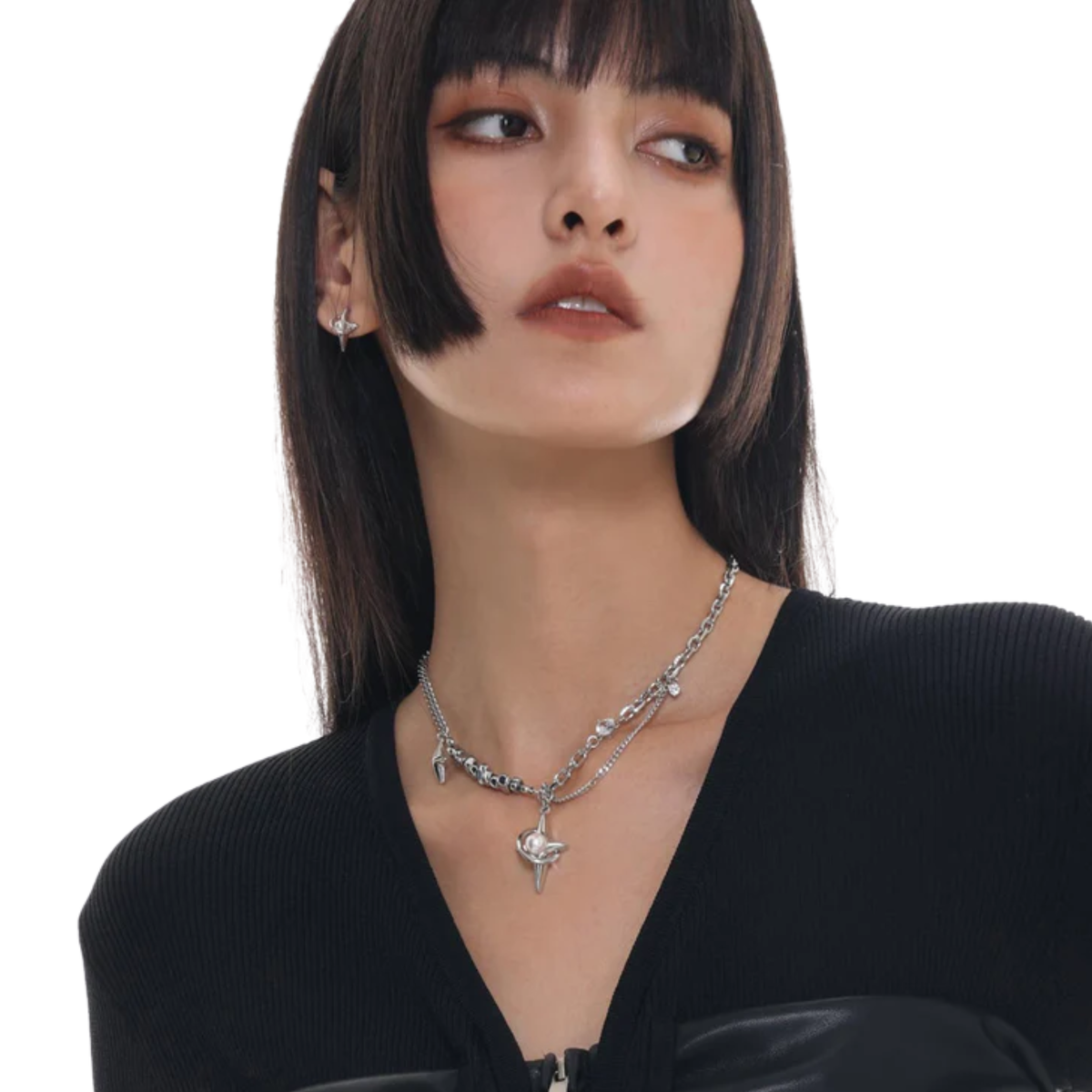 Techno Star Punk Pendant Necklace
