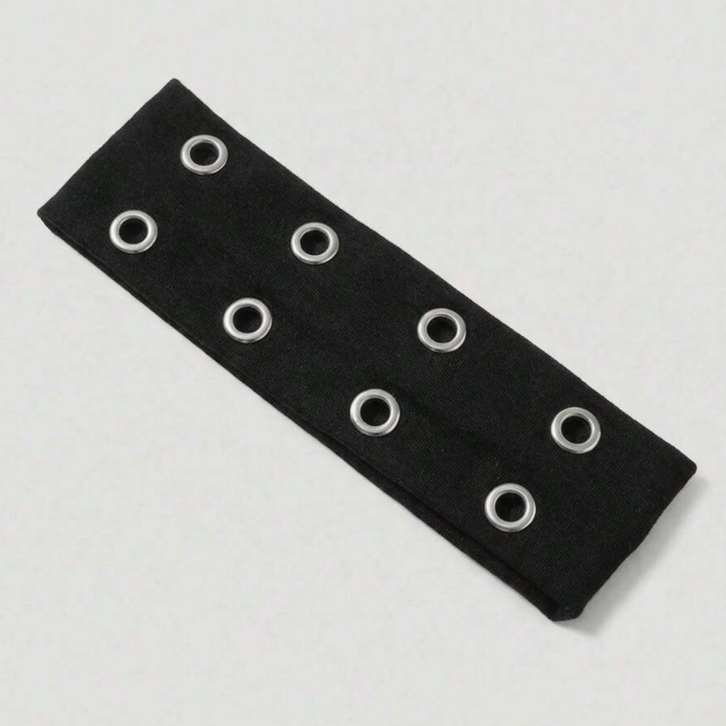 Headband with Silver Metal Grommets