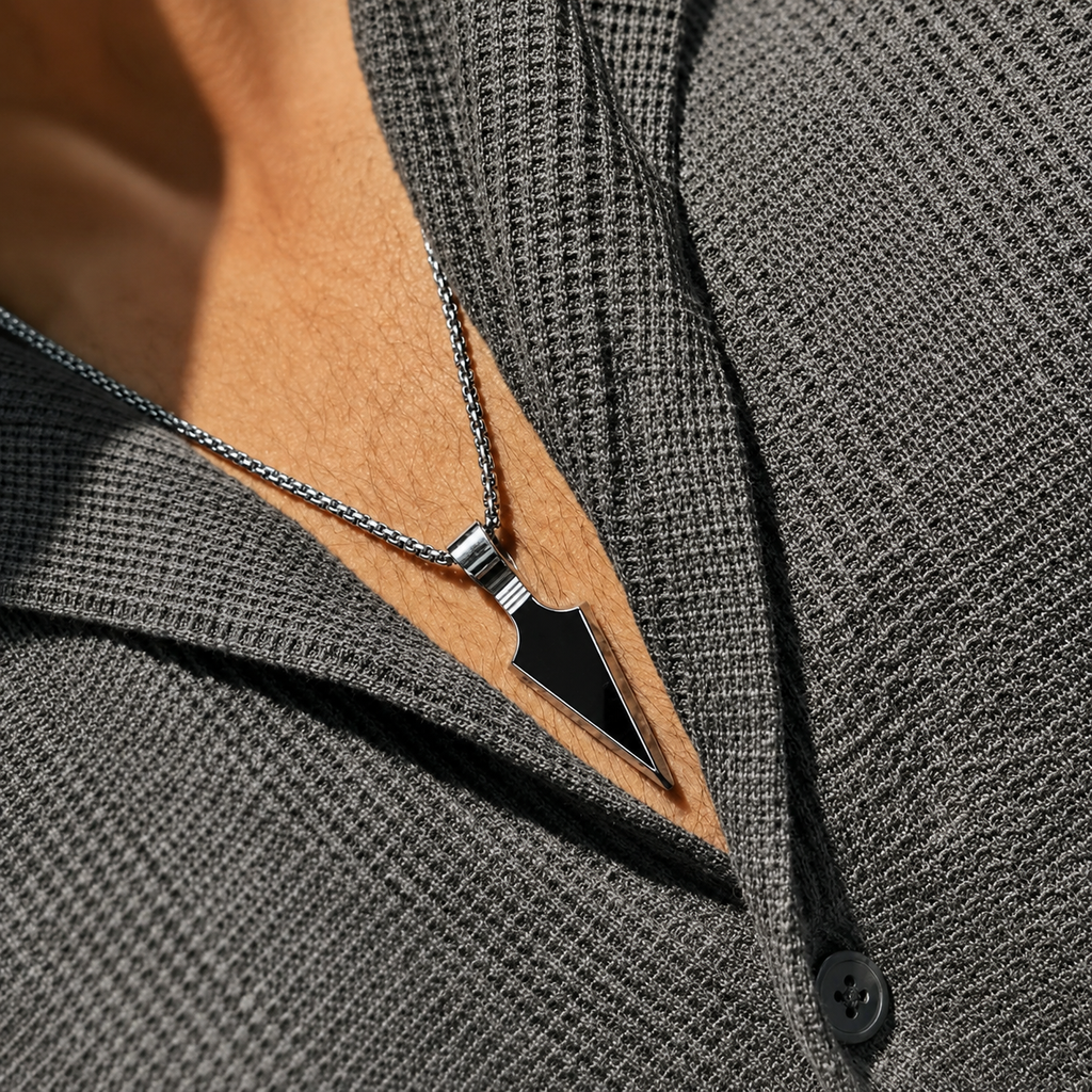 ZOSMIC Black Arrow Pendant Necklace